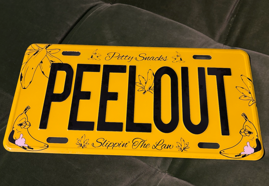 Peelout License Plate