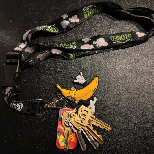 Sorry We're Stoned Lanyard