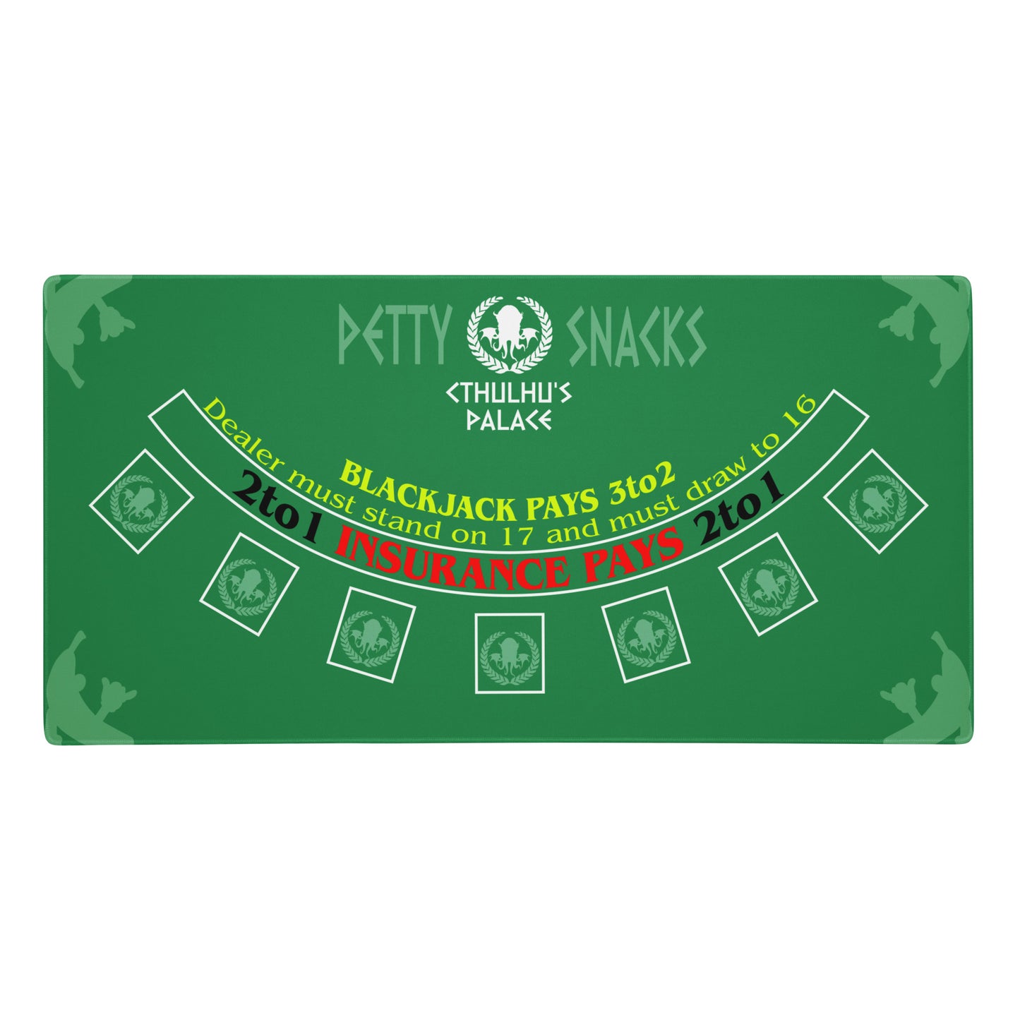 Petty Snacks Blackjack Table Mat